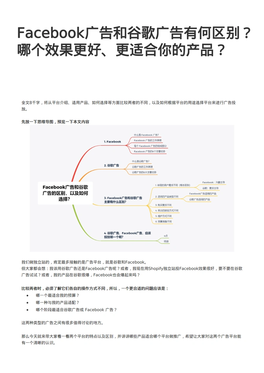 Facebook广告与谷歌广告对比指南及跨境电商广告投放策略-13页