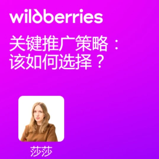 官方活动｜低危 Wildberries 推广策略直播解读 3月19日16:00-文章封面图