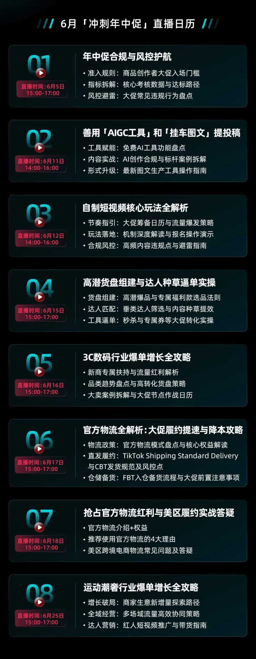 运营指导｜解锁年中大促增长密码！TikTok Shop美区跨境POP官方备战直播课重磅来袭-新闻简介插图