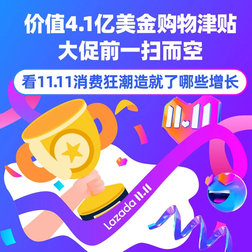 市场趋势｜Lazada 11.11跨境品牌销售额暴增，东南亚消费潜力释放