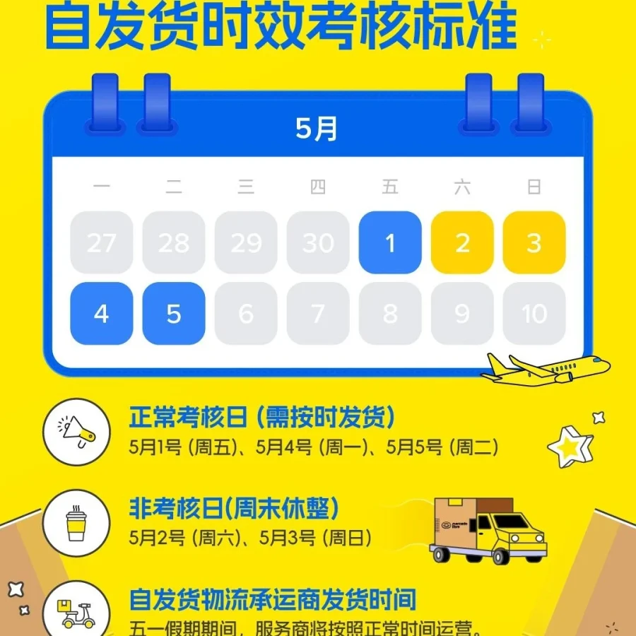 物流动态｜美客多五一假期自发货时效考核标准出炉 卖家需注意发货节奏与库存管理-文章封面图