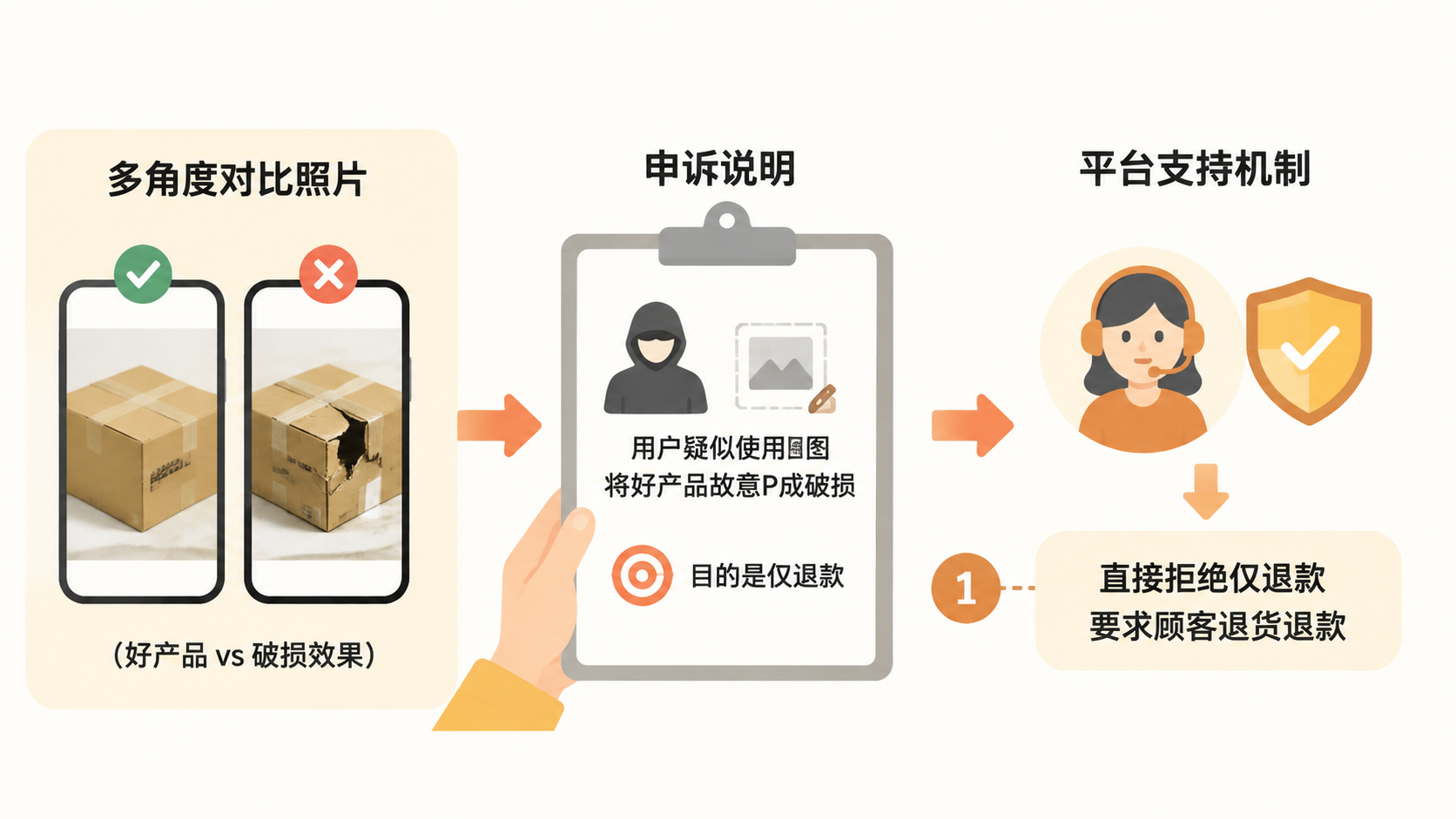 跨境电商卖家如何应对白嫖党用生成图片申请仅退款？ 文章内容信息图 2
