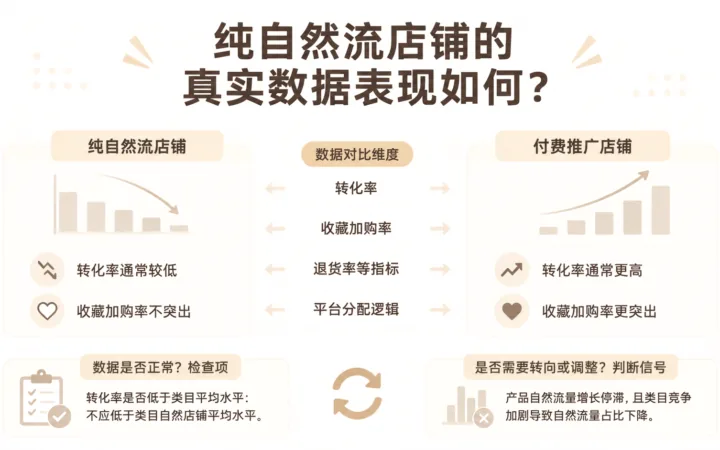 纯自然流店铺的真实数据表现如何？ 文章主题框架图