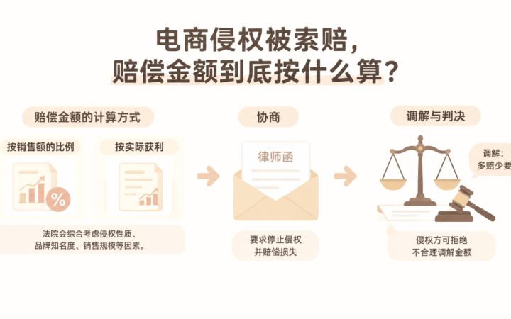 电商侵权被索赔，赔偿金额到底按什么算？ 文章主题框架图