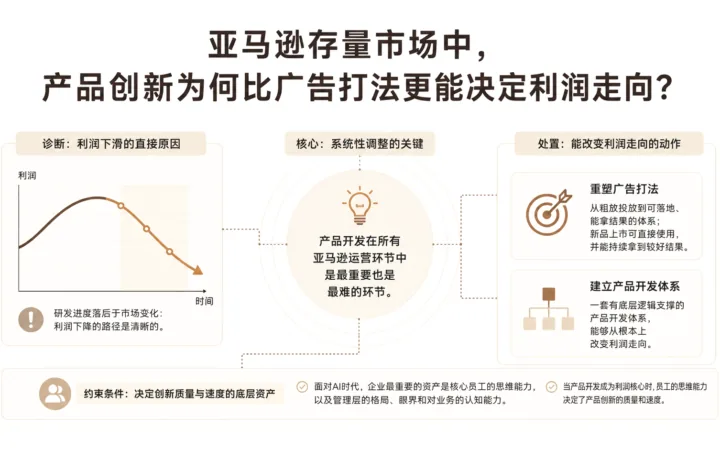 亚马逊存量市场中，产品创新为何比广告打法更能决定利润走向？ 文章主题框架图