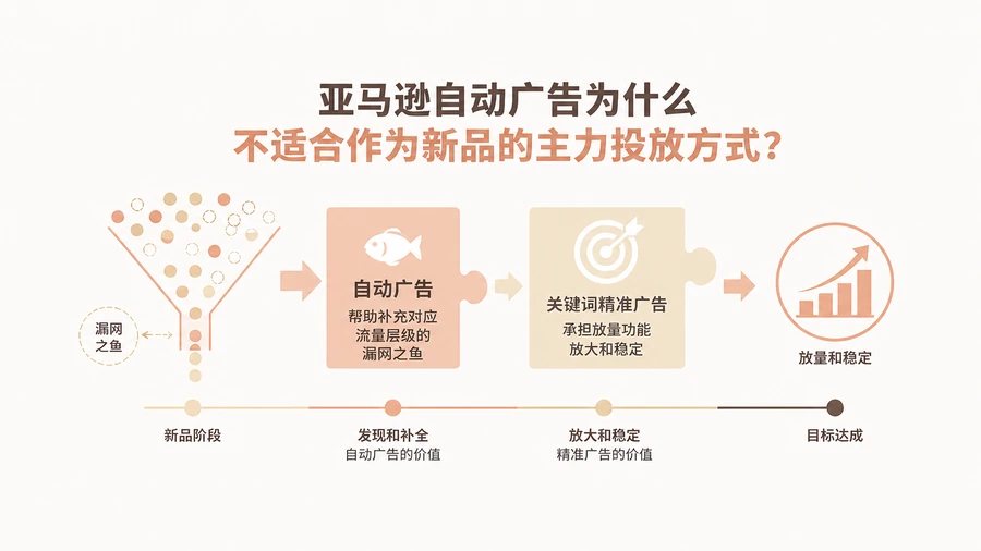 亚马逊自动广告为什么不适合作为新品的主力投放方式？ 文章主题框架图