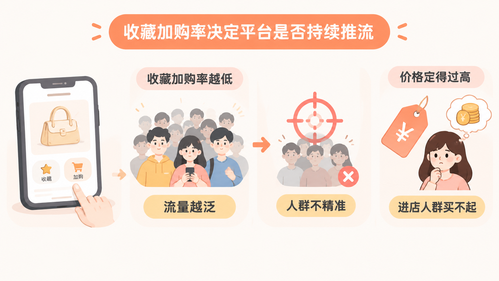 店铺有流量没转化，问题出在收藏加购率还是点击率上？ 文章内容信息图 2
