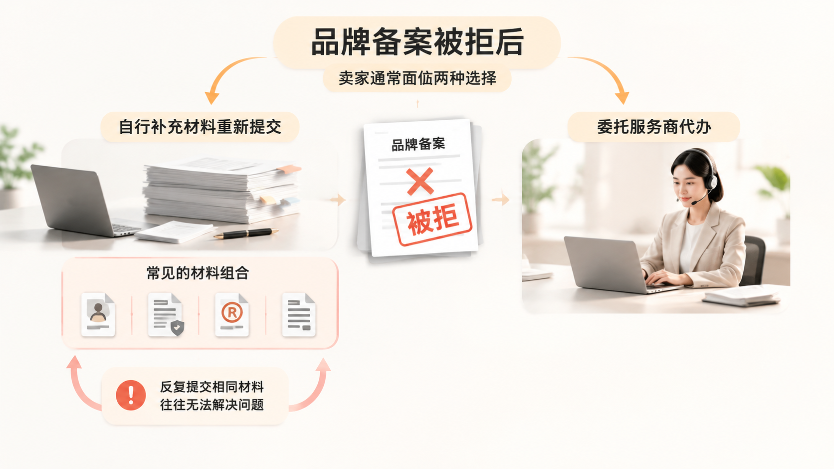 亚马逊品牌备案频繁被拒且不给原因,卖家应如何应对? 文章内容信息图 1