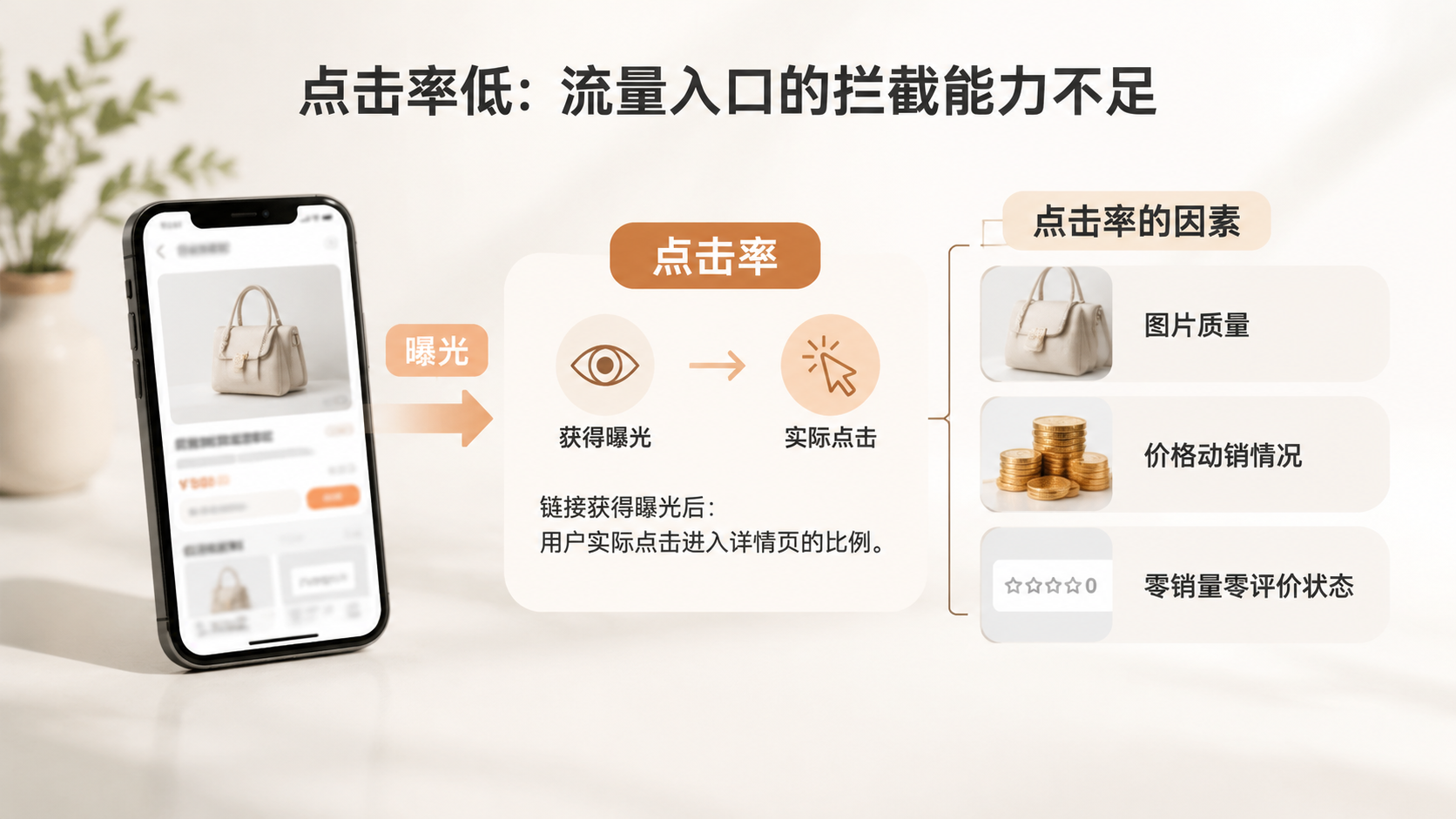 链接有流量没转化，问题出在点击率还是收藏加购率？ 文章内容信息图 1