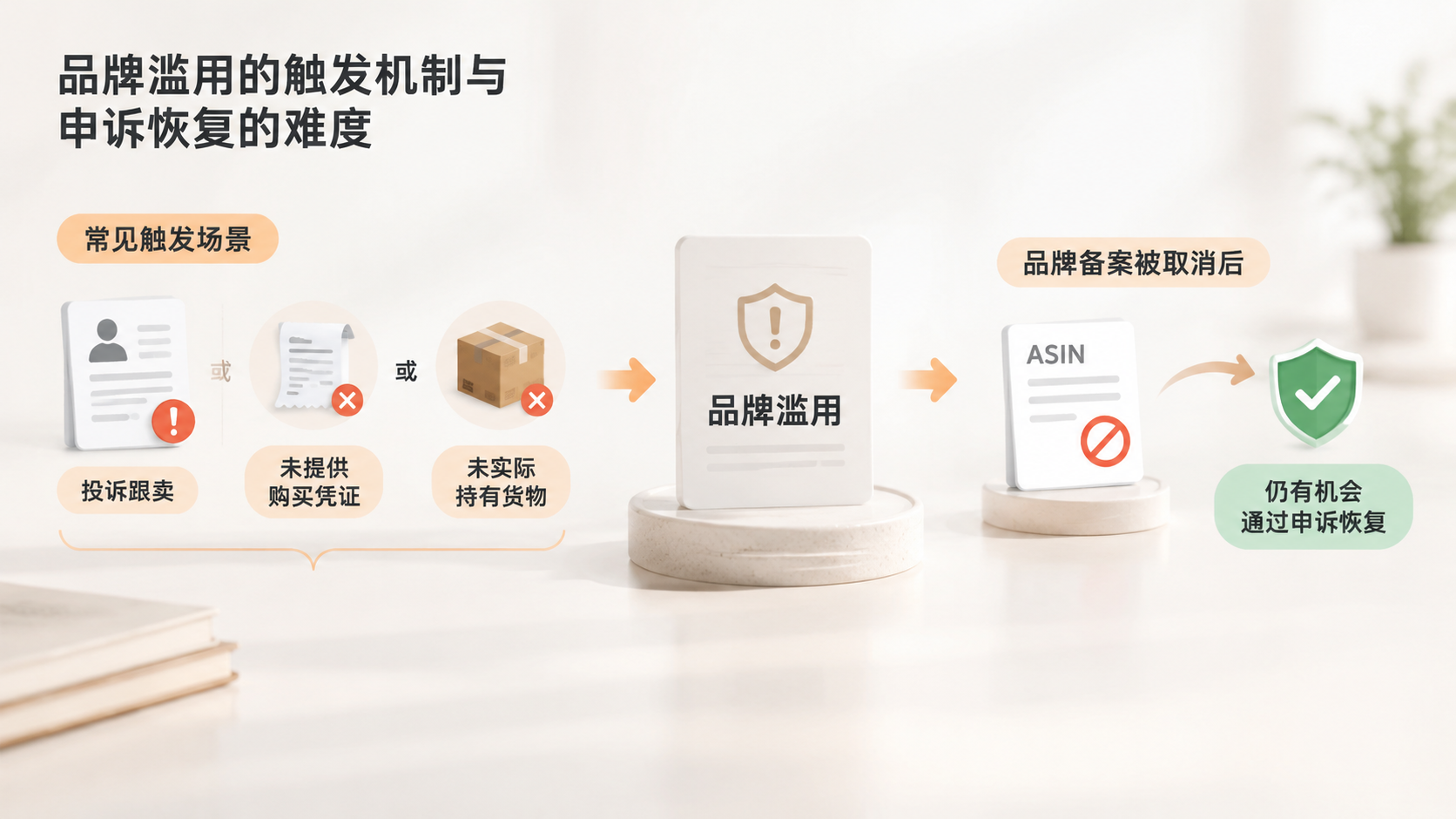 亚马逊投诉跟卖未购货导致品牌滥用被取消备案,申诉失败后更换品牌可行吗? 文章内容信息图 1