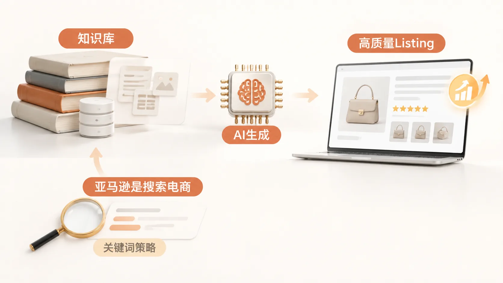 亚马逊卖家如何用AI批量生成Listing和QA,并兼顾A9算法推荐? 文章内容信息图 1