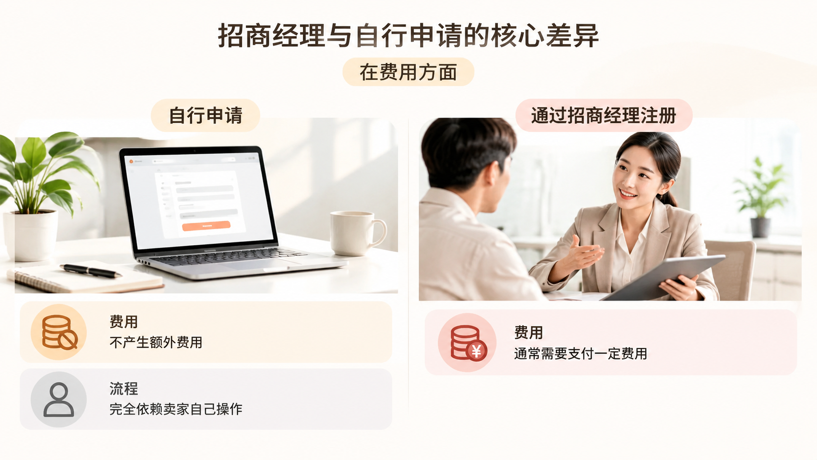 亚马逊账号注册中,招商经理与自行申请的真实区别是什么? 文章内容信息图 1