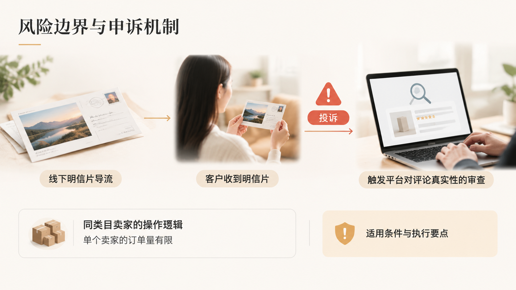 亚马逊卖家联合Temu卖家做线下明信片导流,评论获取风险可控吗? 文章内容信息图 2