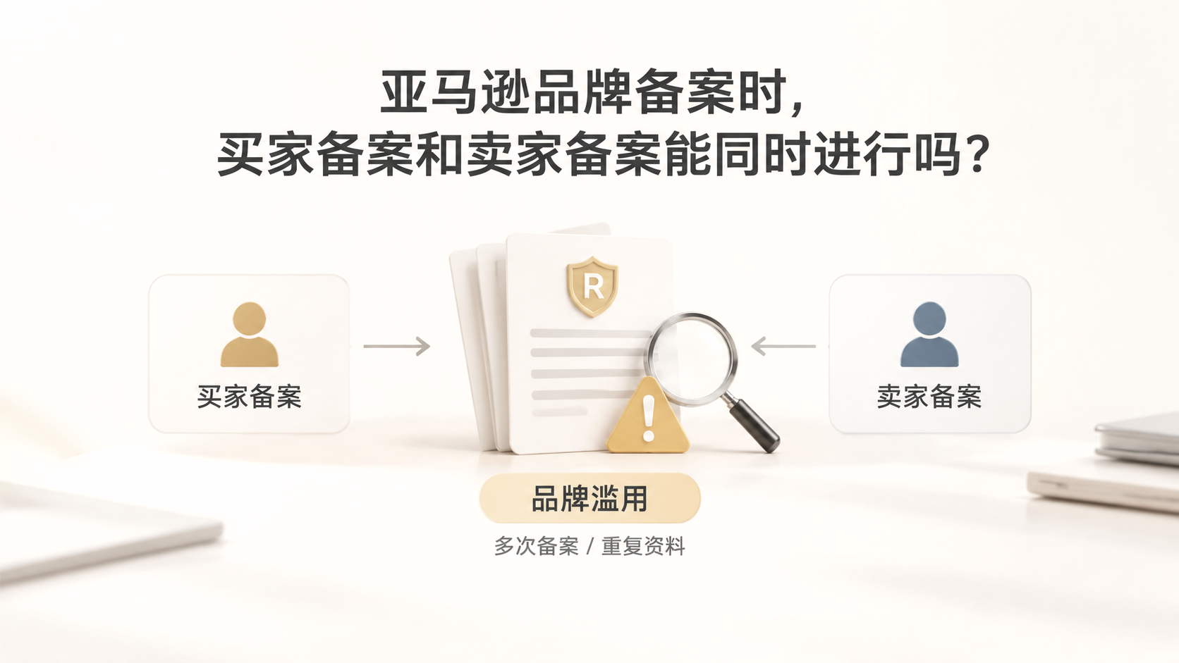 亚马逊品牌备案时，买家备案和卖家备案能同时进行吗？ 文章主题框架图