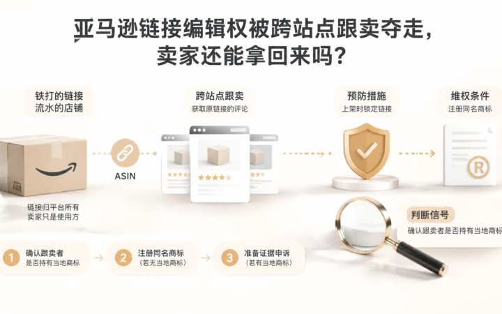 亚马逊链接编辑权被跨站点跟卖夺走，卖家还能拿回来吗？ 文章主题框架图