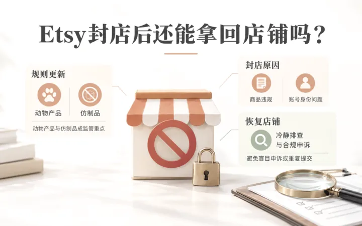 Etsy封店后还能拿回店铺吗？ 文章主题框架图