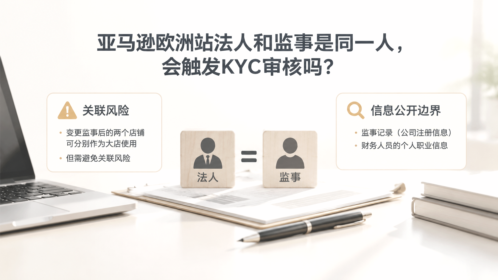 亚马逊欧洲站法人和监事是同一人,会触发KYC审核吗? 文章主题框架图