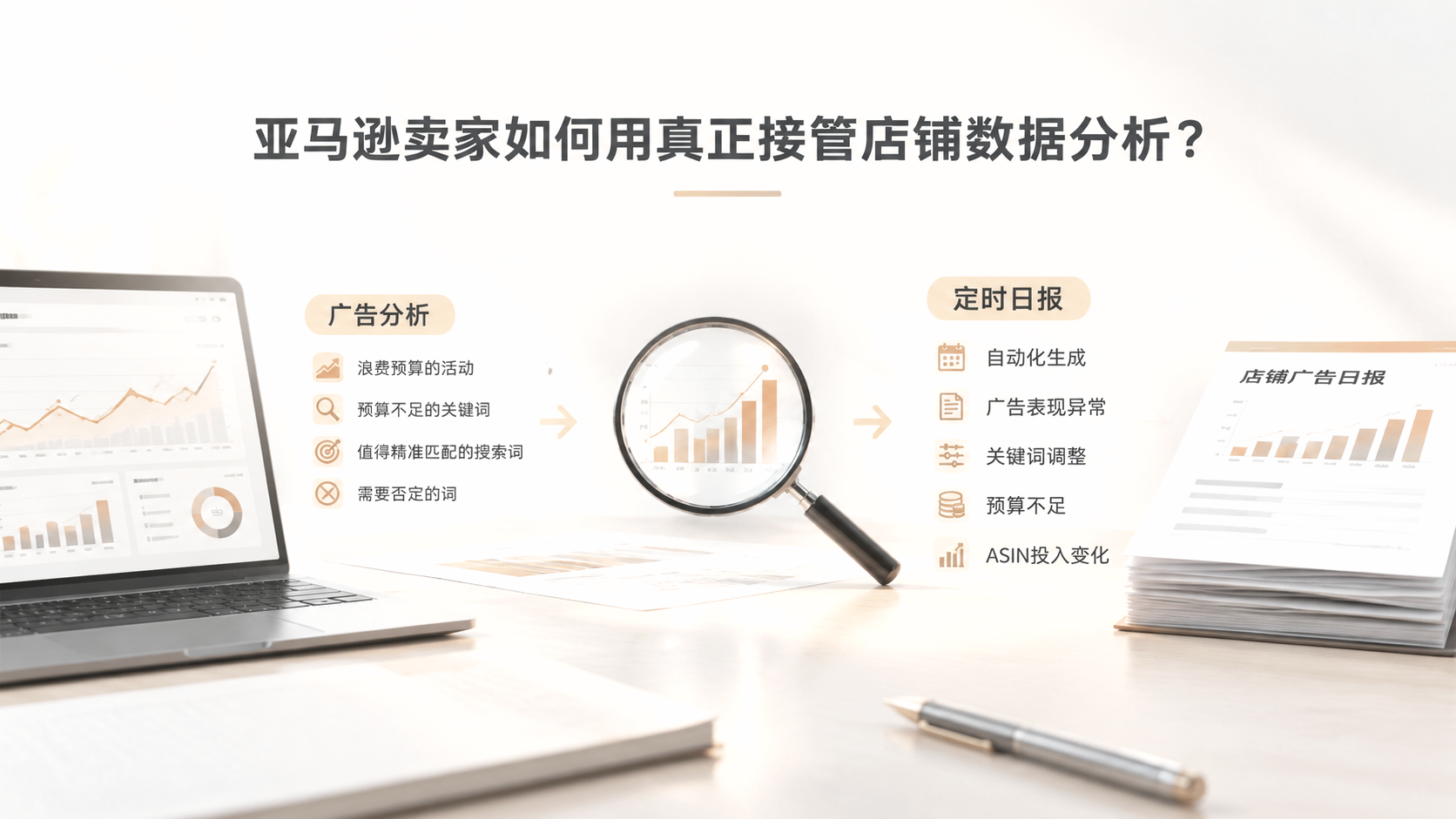 亚马逊卖家如何用真正接管店铺数据分析? 文章主题框架图