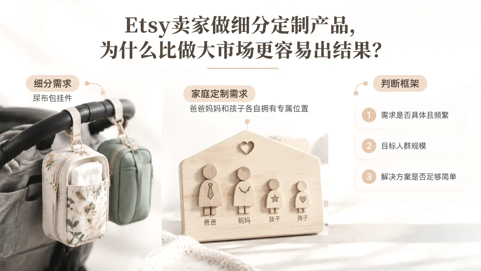 Etsy卖家做细分定制产品，为什么比做大市场更容易出结果？ 文章主题框架图