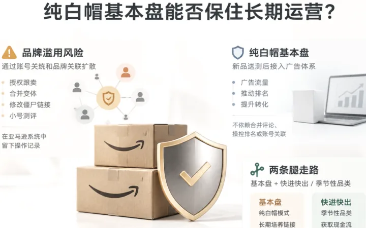 亚马逊品牌滥用导致关联封店后，纯白帽基本盘能否保住长期运营？ 文章主题框架图