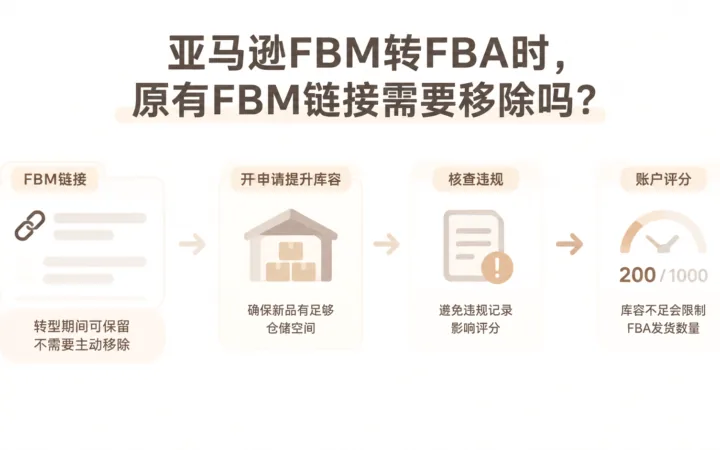亚马逊FBM转FBA时，原有FBM链接需要移除吗？ 文章主题框架图