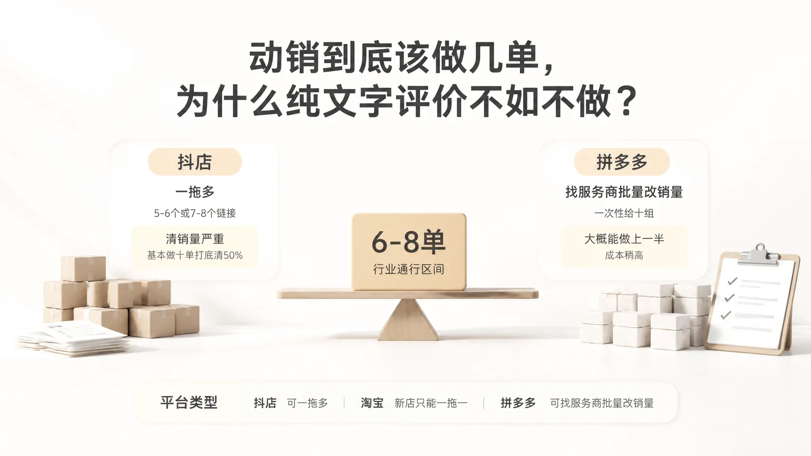 动销到底该做几单，为什么纯文字评价不如不做？ 文章主题框架图