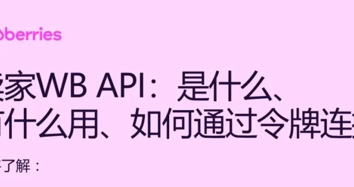 官方活动｜Wildberries API专题直播即将开启，助力卖家提升效率